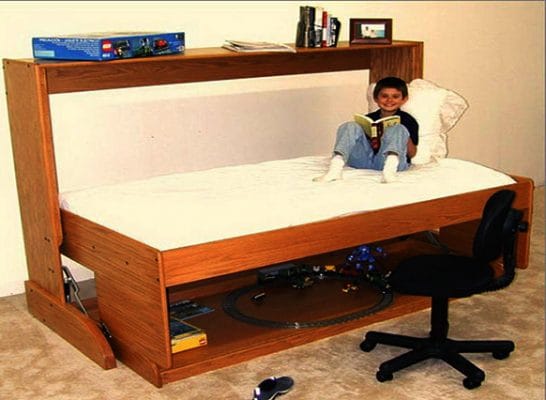 Giường ngủ thông minh kết hợp với bàn học