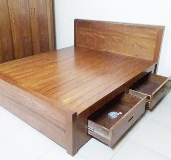Giường ngủ hộc kéo thông minh bằng gỗ MDF chống ẩm