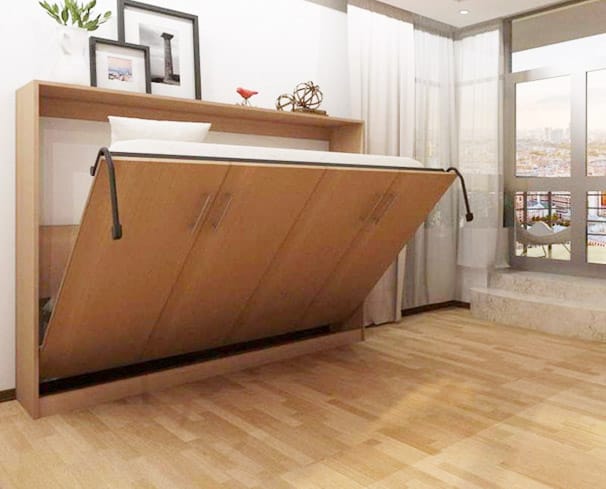 Giường xếp gọn tăng cường diện tích căn phòng hiện đạ