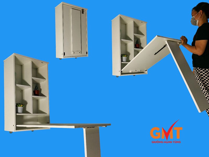 Bàn gấp gọn thông minh treo tường tiết kiệm diện tích cho căn hộ nhỏ