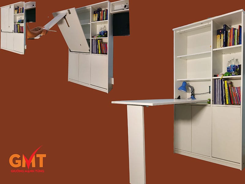 Bàn gấp gọn thông minh sử dụng làm bàn học và bàn làm việc