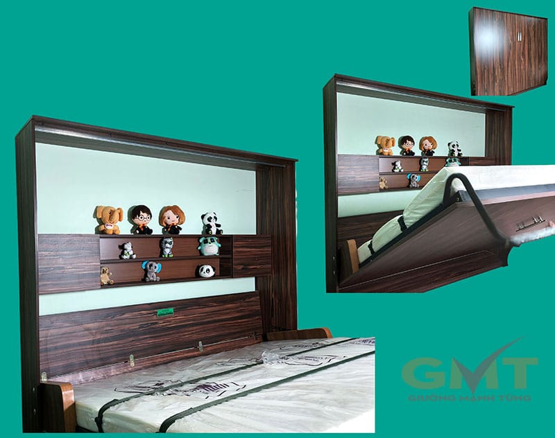 Giường ngủ gấp thông minh có kệ trang trí tiện lợi