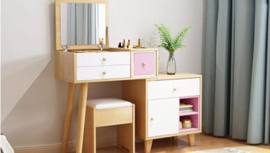 mẫu bàn trang điểm gương lật