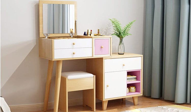 mẫu bàn trang điểm gương lật