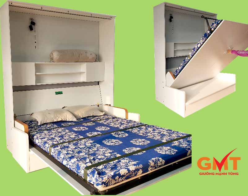 Giường ngủ thông minh hiện đại kết hợp ghế sofa đa năng cho phòng khách